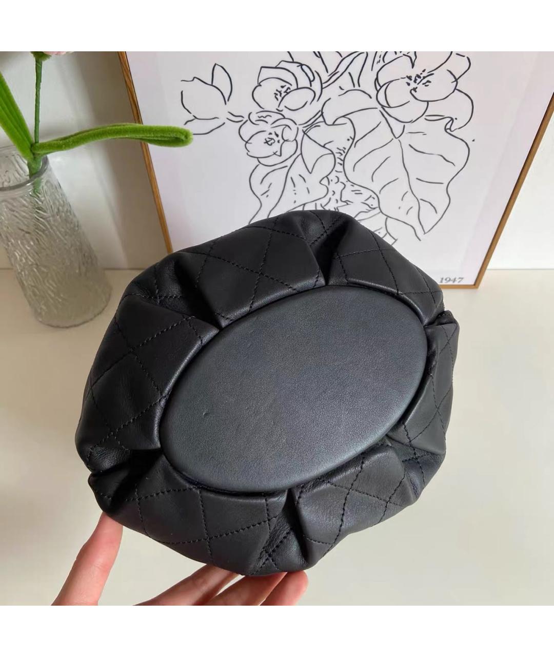 CHANEL Черная кожаная сумка через плечо, фото 7