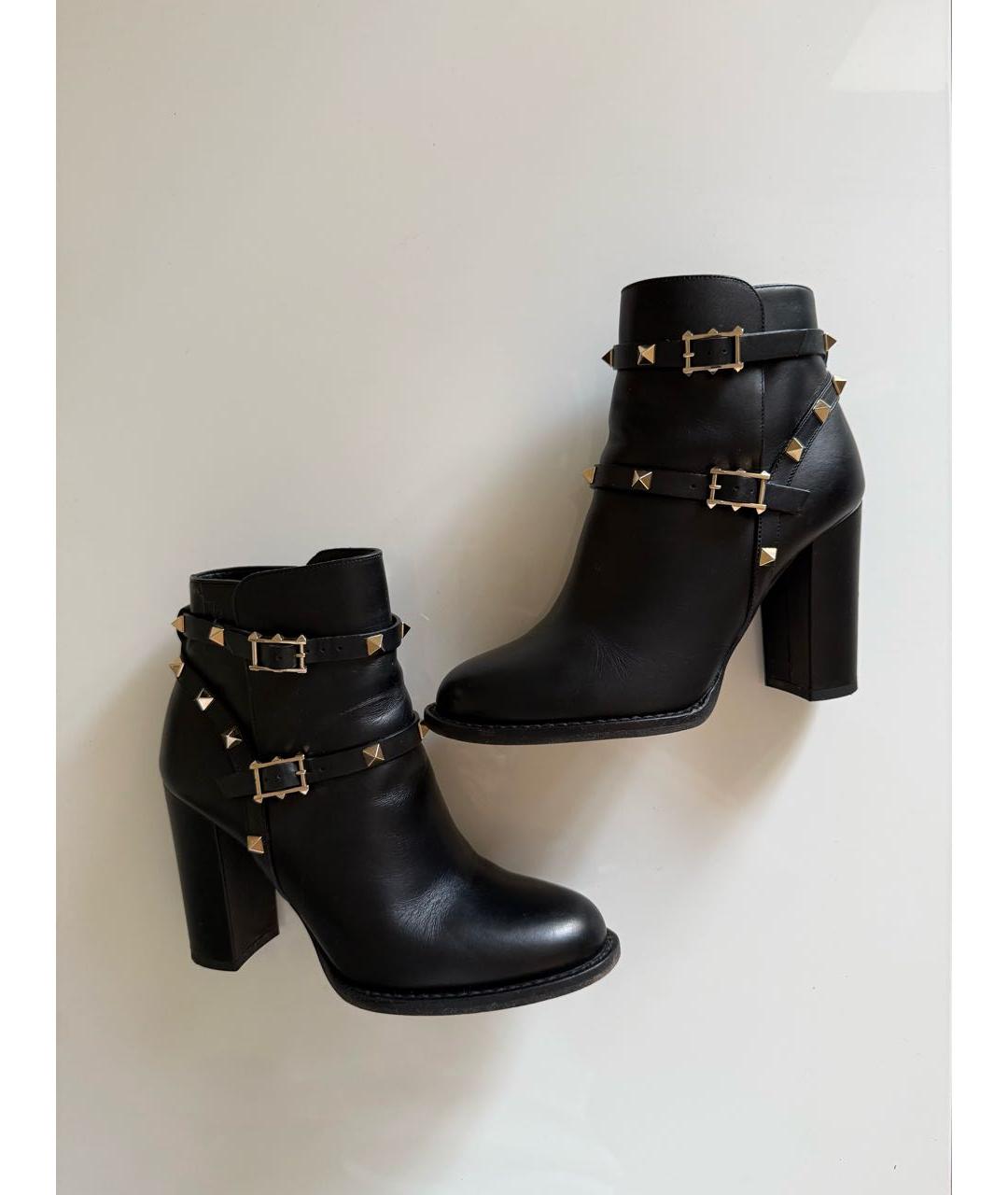 VALENTINO Черные кожаные ботильоны, фото 3