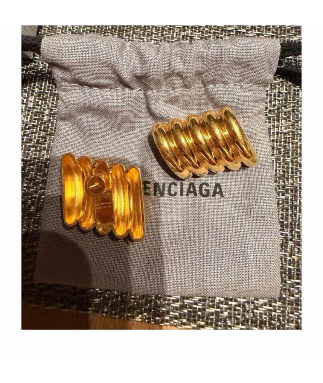 BALENCIAGA Золотые серьги, фото 3