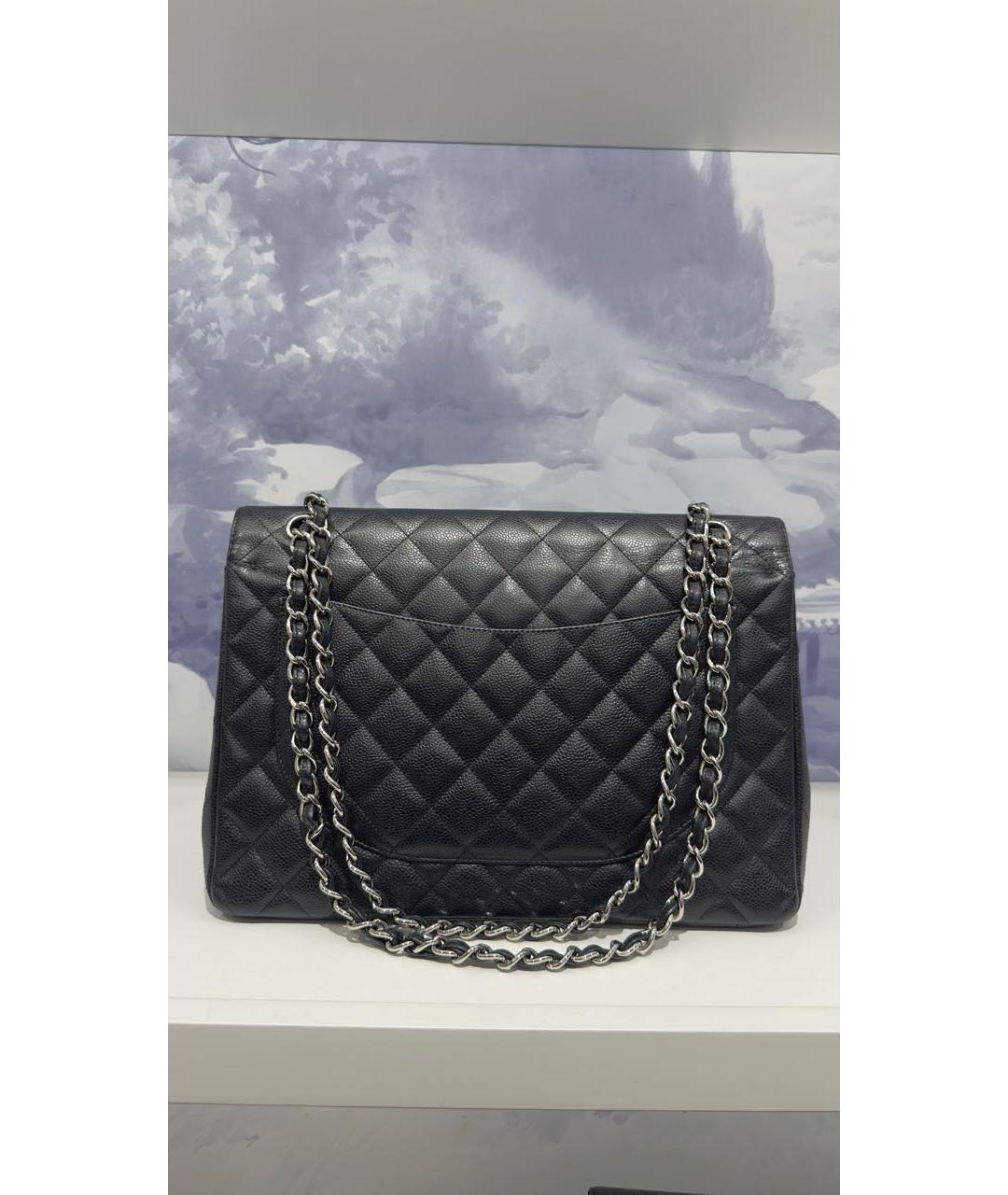 CHANEL Черная кожаная сумка через плечо, фото 2