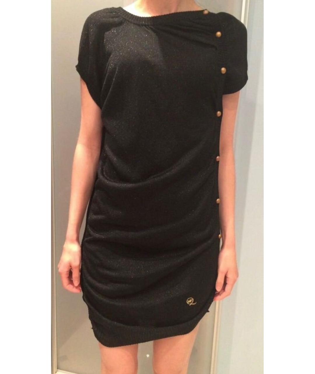 ALEXANDER MCQUEEN Черное полиэстеровое повседневное платье, фото 5