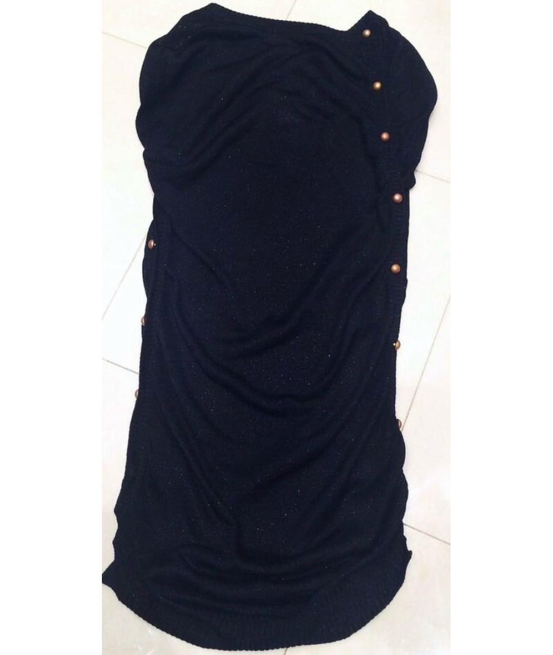 ALEXANDER MCQUEEN Черное полиэстеровое повседневное платье, фото 2