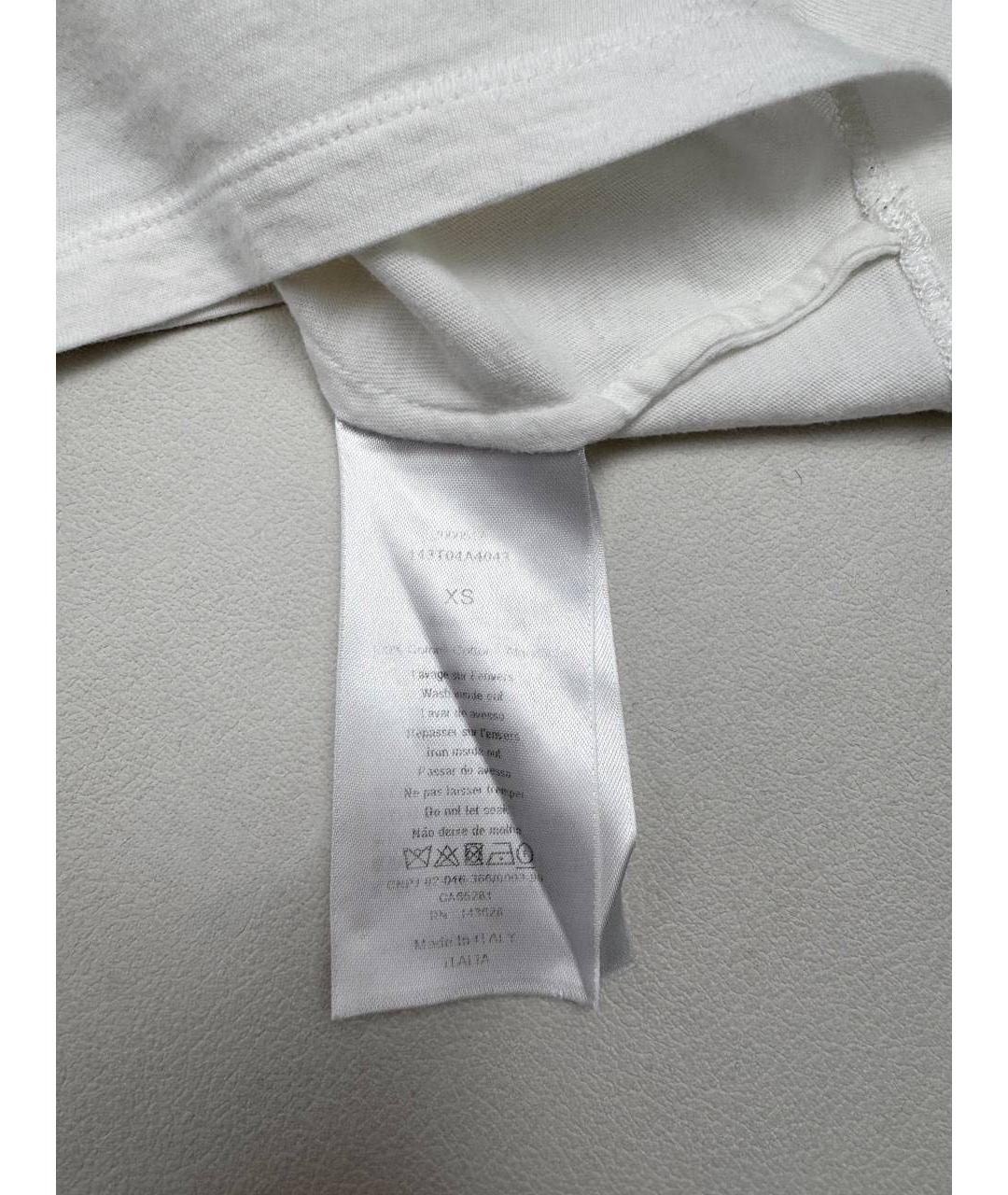 CHRISTIAN DIOR Белая хлопковая футболка, фото 4