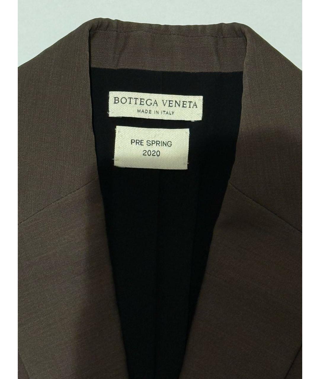 BOTTEGA VENETA Коричневый шерстяной костюм с брюками, фото 2