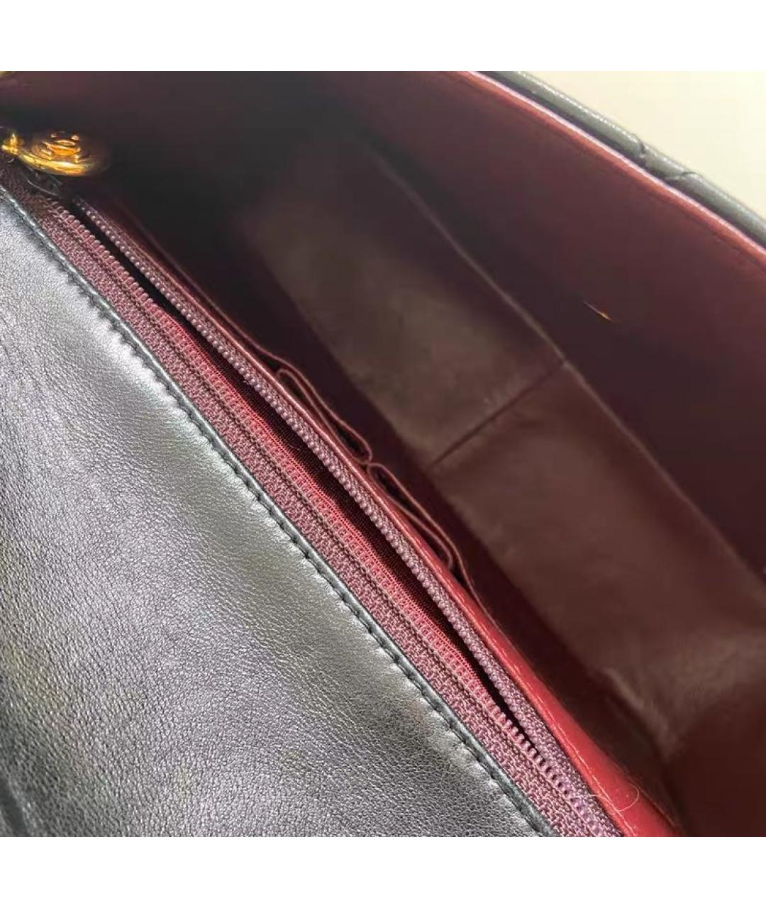 CHANEL Черная кожаная сумка через плечо, фото 8