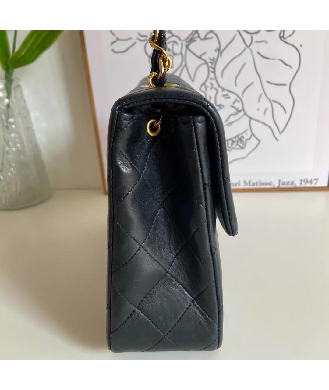 CHANEL Черная кожаная сумка через плечо, фото 3