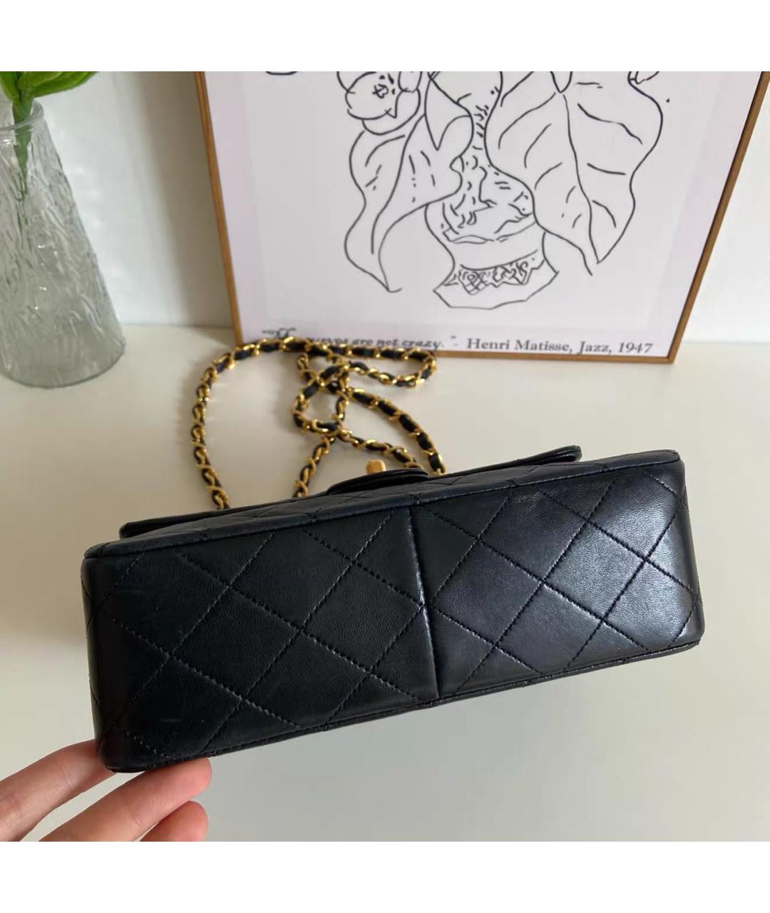 CHANEL Черная кожаная сумка через плечо, фото 7