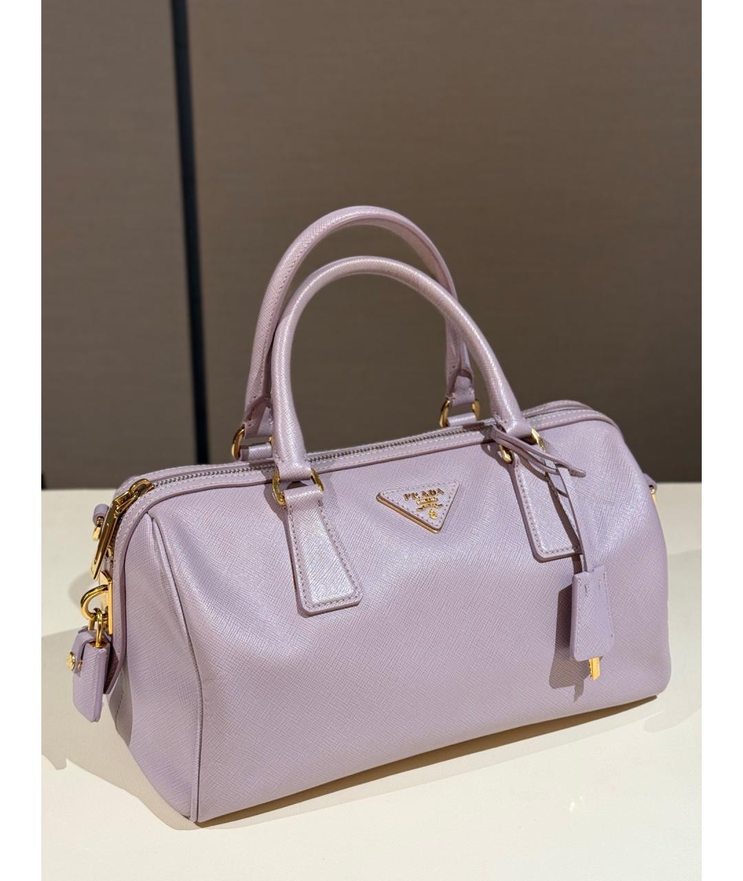 PRADA Фиолетовая кожаная сумка через плечо, фото 5