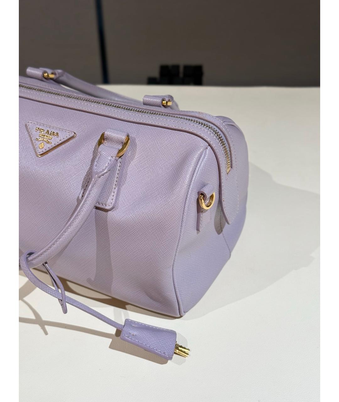 PRADA Фиолетовая кожаная сумка через плечо, фото 9