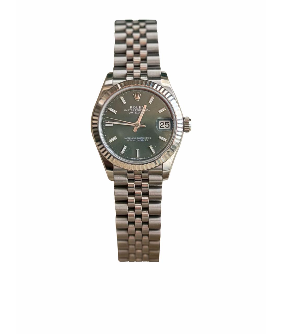 ROLEX Серебряные металлические часы, фото 1