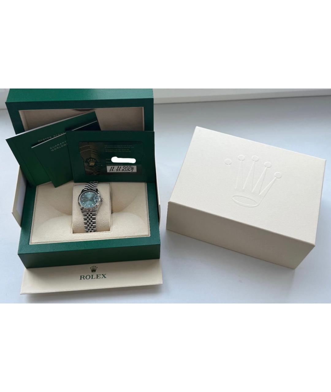 ROLEX Серебряные металлические часы, фото 4