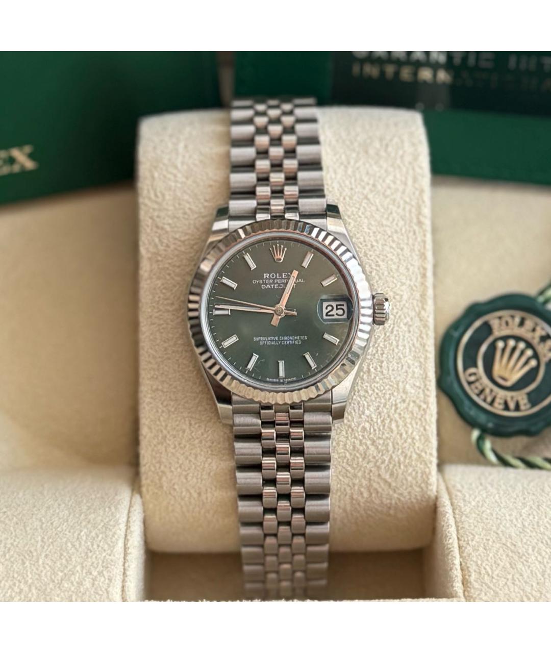 ROLEX Серебряные металлические часы, фото 5