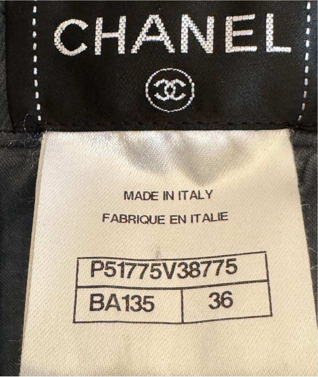 CHANEL Бирюзовые хлопко-эластановые джинсы слим, фото 5