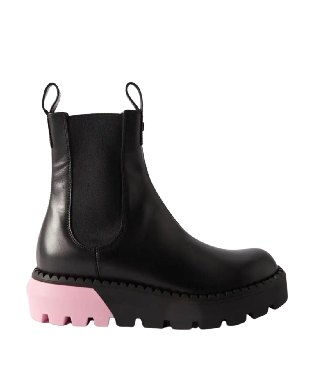 GUCCI Черные кожаные ботинки, фото 1