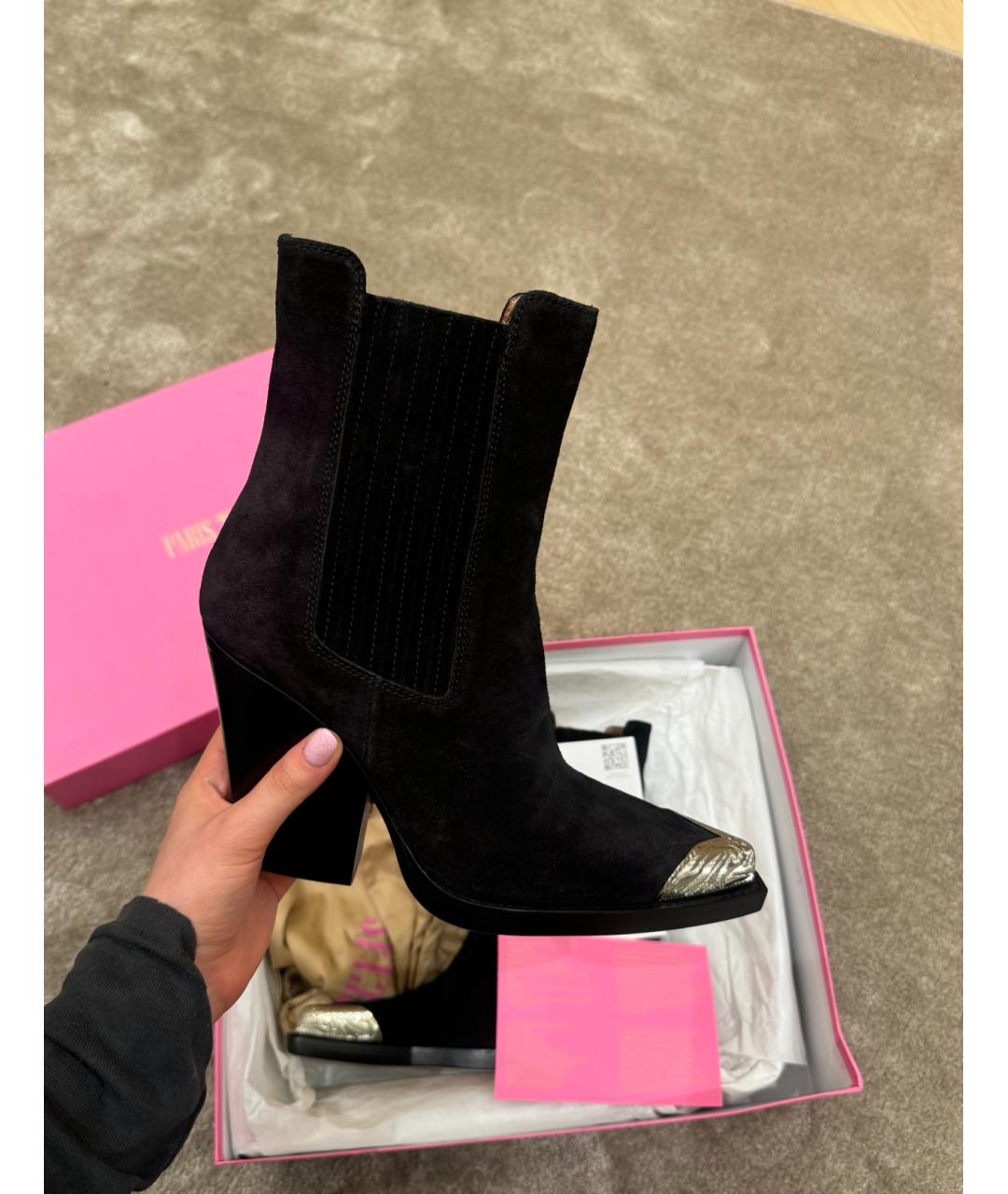PARIS TEXAS Черные замшевые сапоги, фото 3