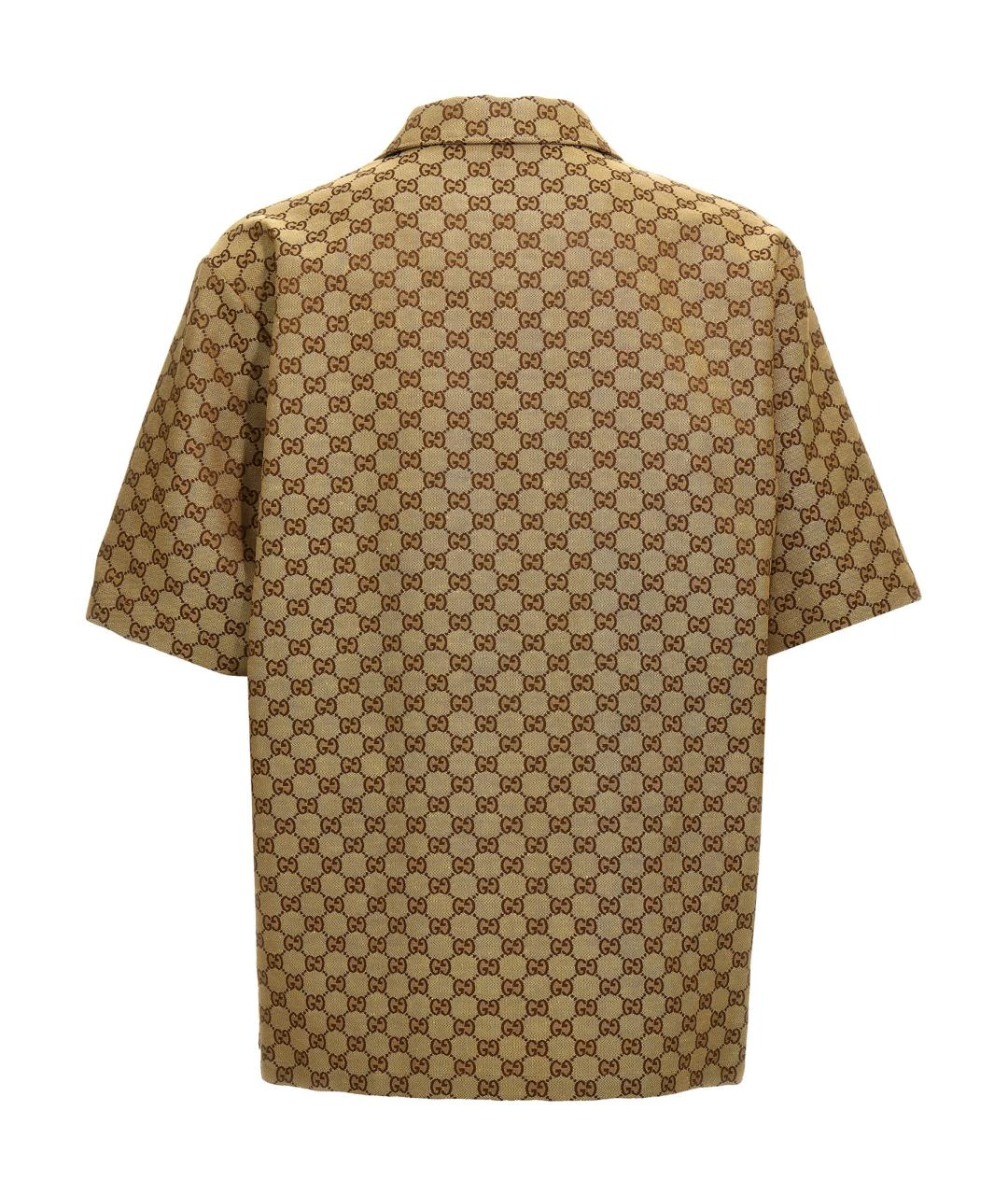 GUCCI Бежевая льняная кэжуал рубашка, фото 2