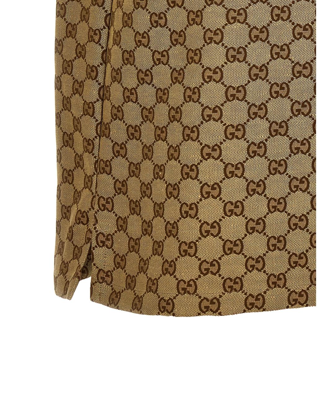 GUCCI Бежевая льняная кэжуал рубашка, фото 4