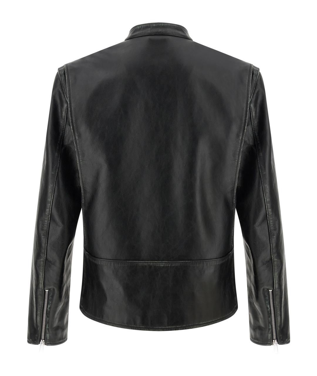 DSQUARED2 Черная кожаная куртка, фото 2