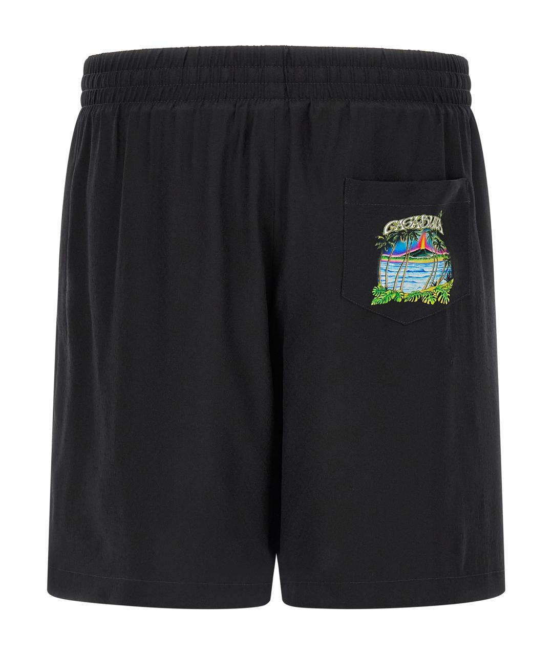 CASABLANCA Черные шелковые шорты, фото 2