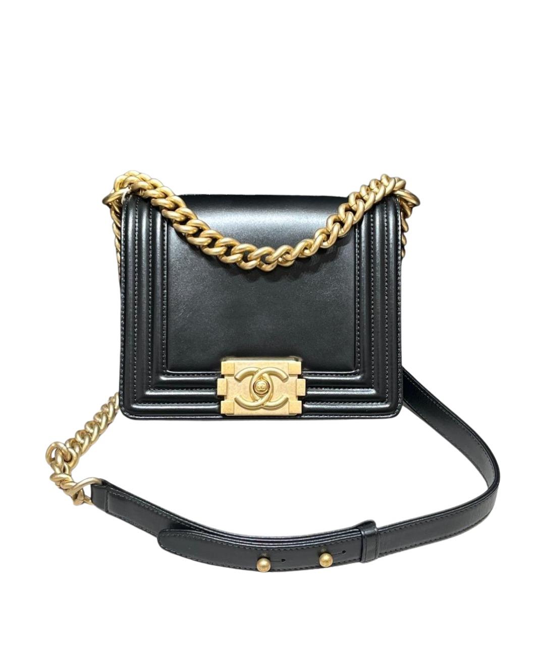 CHANEL Черная кожаная сумка через плечо, фото 1