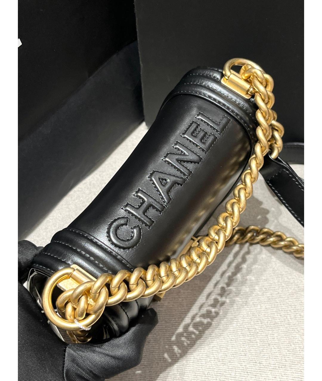 CHANEL Черная кожаная сумка через плечо, фото 3