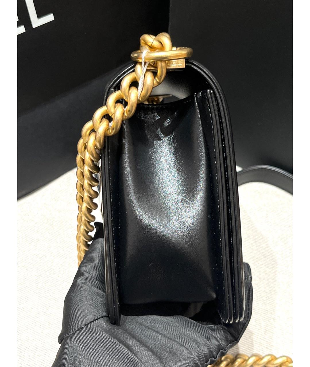 CHANEL Черная кожаная сумка через плечо, фото 4