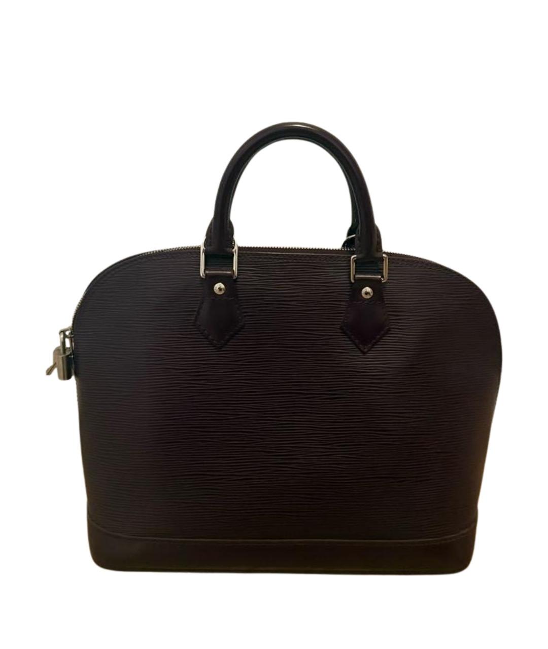 LOUIS VUITTON Фиолетовая кожаная сумка с короткими ручками, фото 1