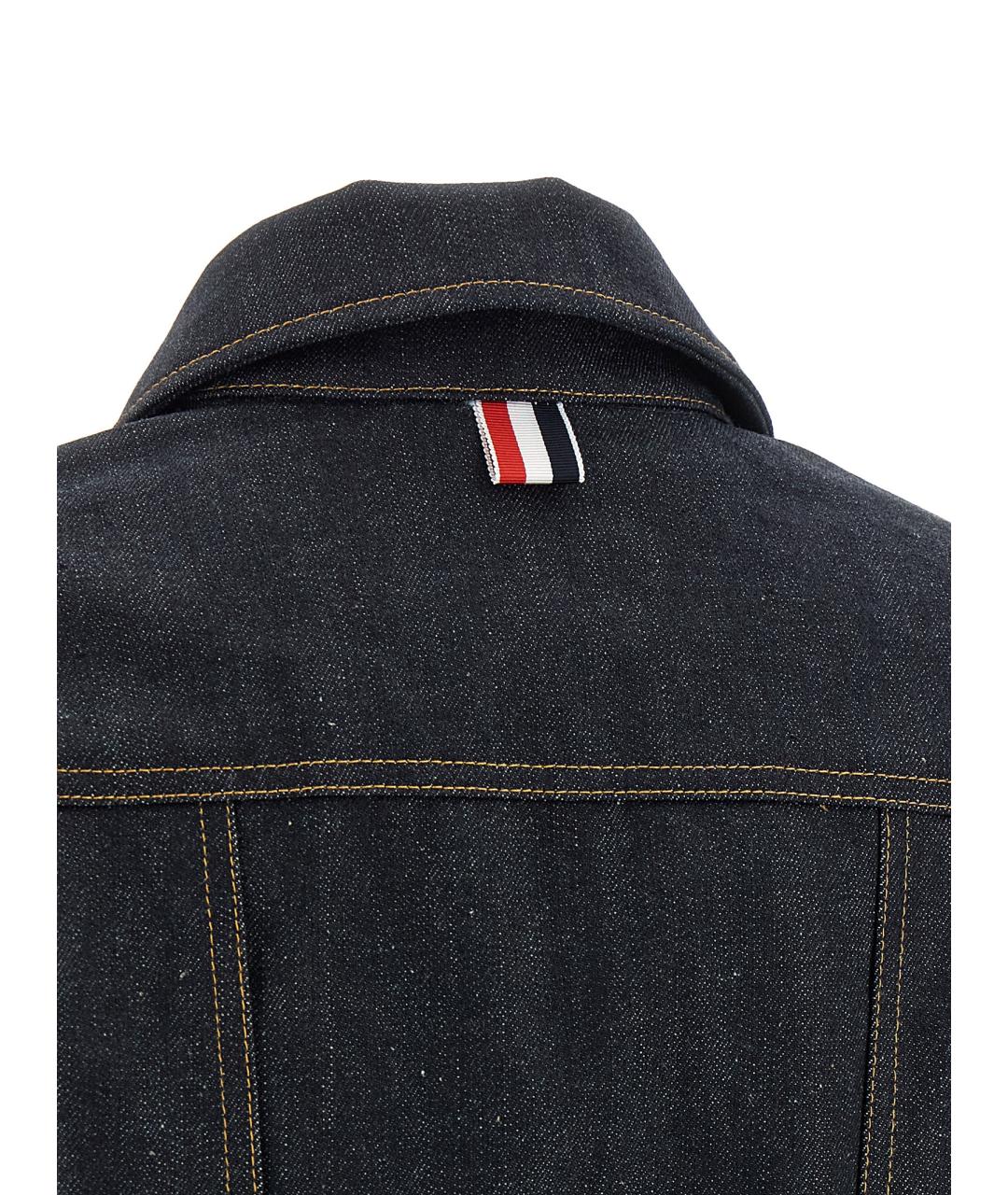 THOM BROWNE Синяя хлопковая куртка, фото 5