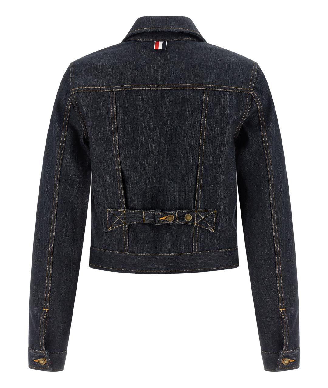 THOM BROWNE Синяя хлопковая куртка, фото 2