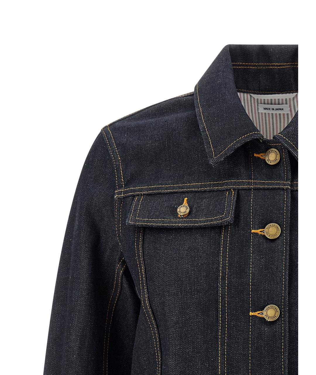 THOM BROWNE Синяя хлопковая куртка, фото 3