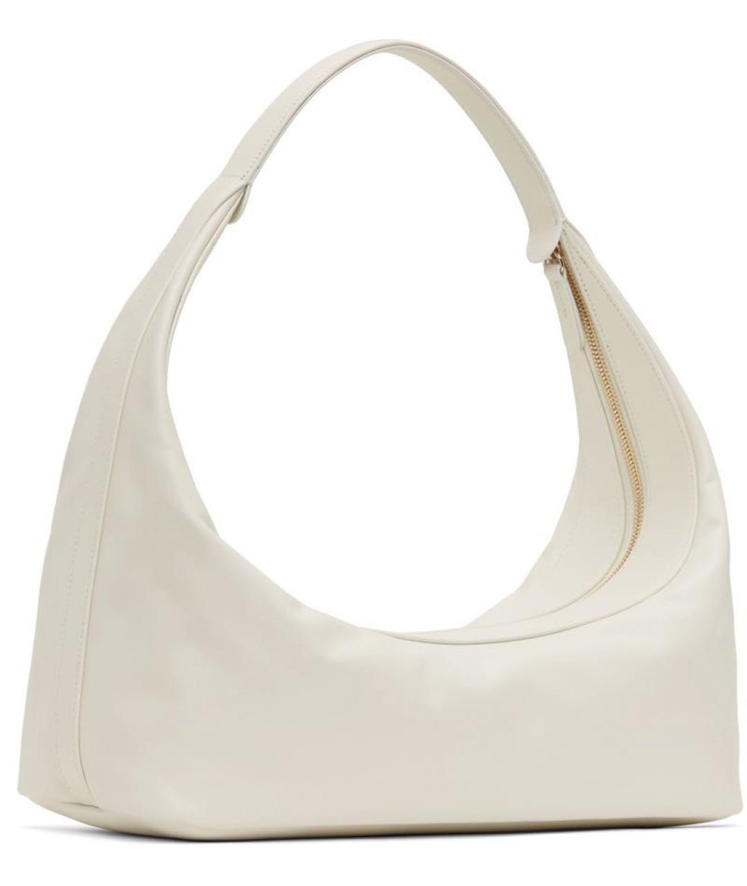 LOULOU STUDIO Бежевая кожаная сумка с короткими ручками, фото 2