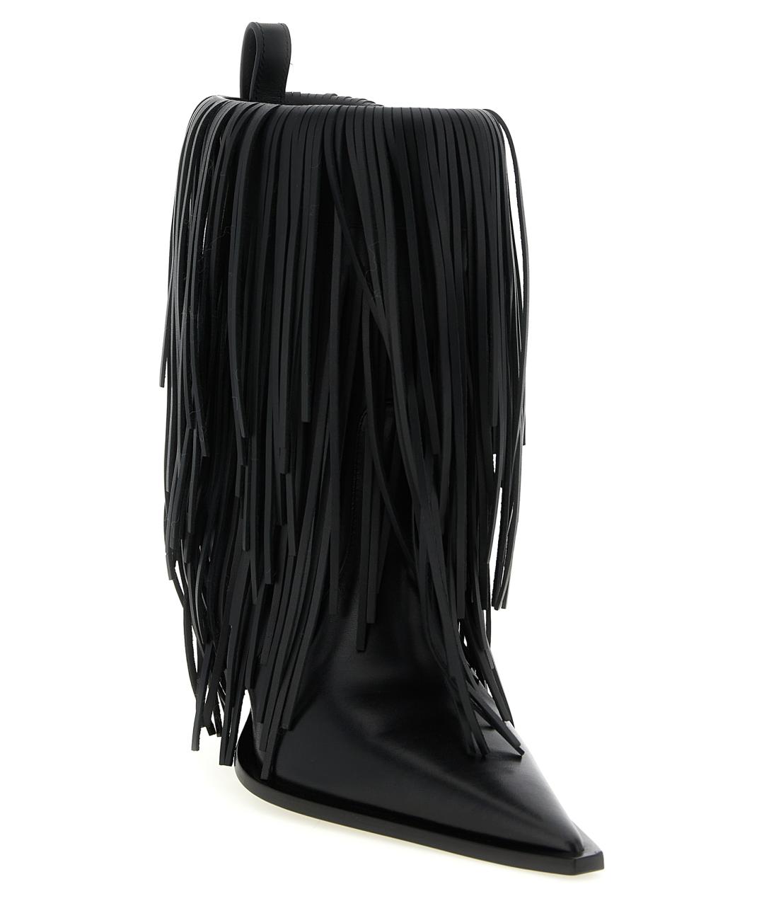 BALENCIAGA Черные кожаные сапоги, фото 2