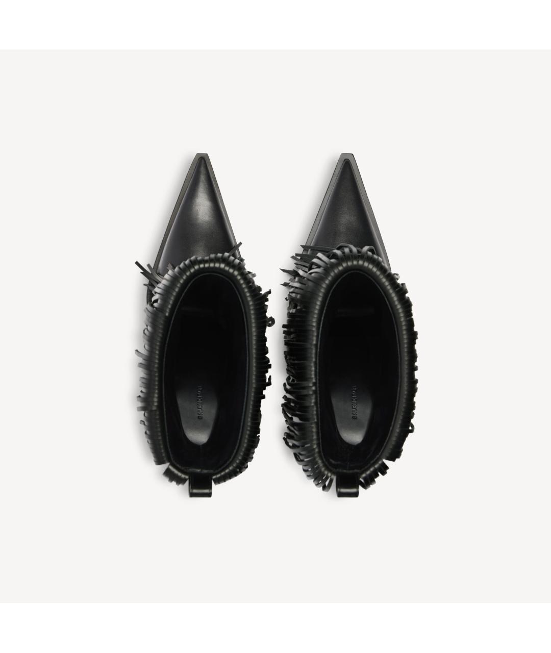 BALENCIAGA Черные кожаные сапоги, фото 4