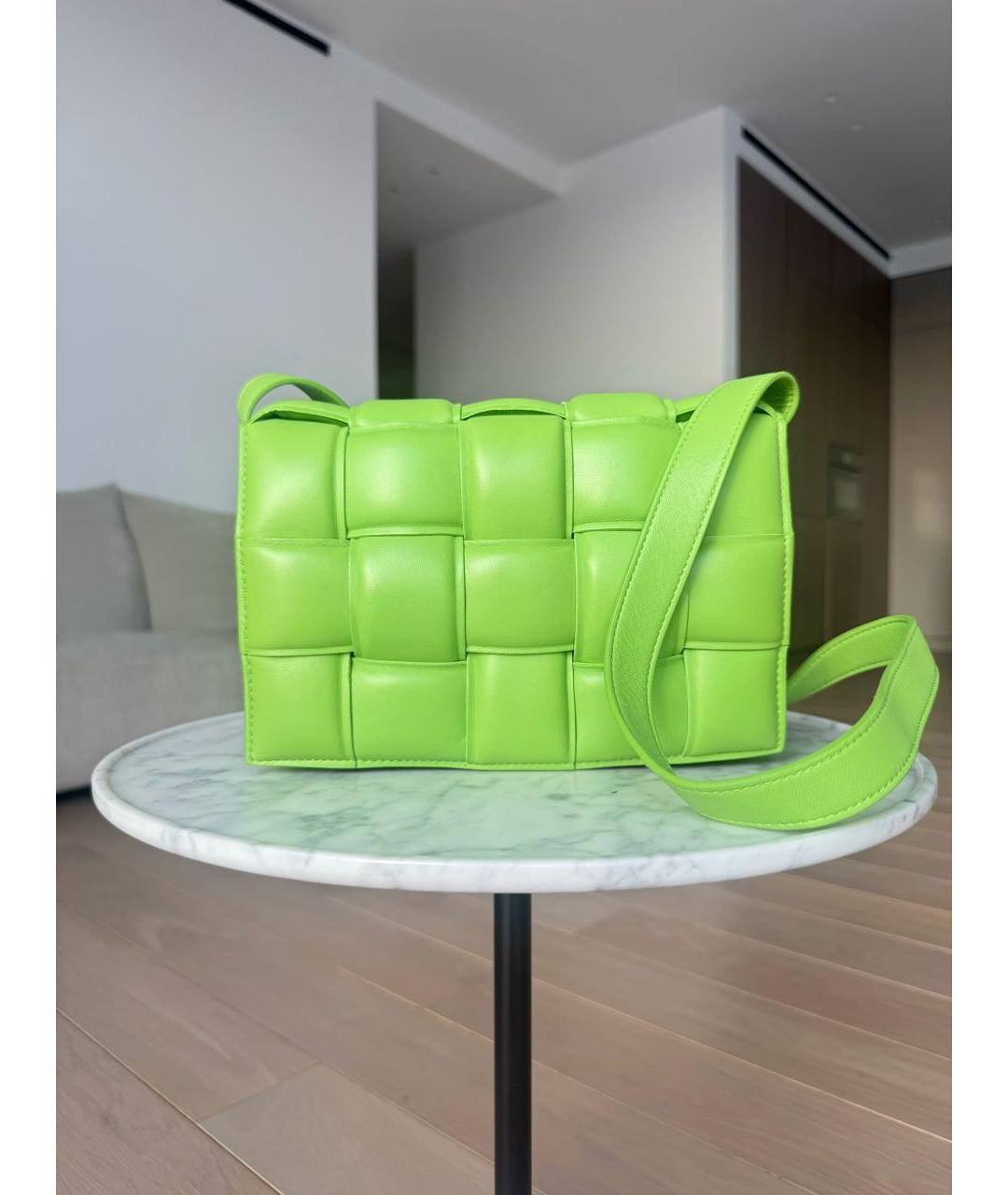 BOTTEGA VENETA Зеленая кожаная сумка через плечо, фото 7