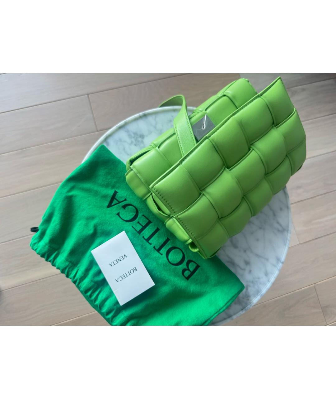 BOTTEGA VENETA Зеленая кожаная сумка через плечо, фото 6