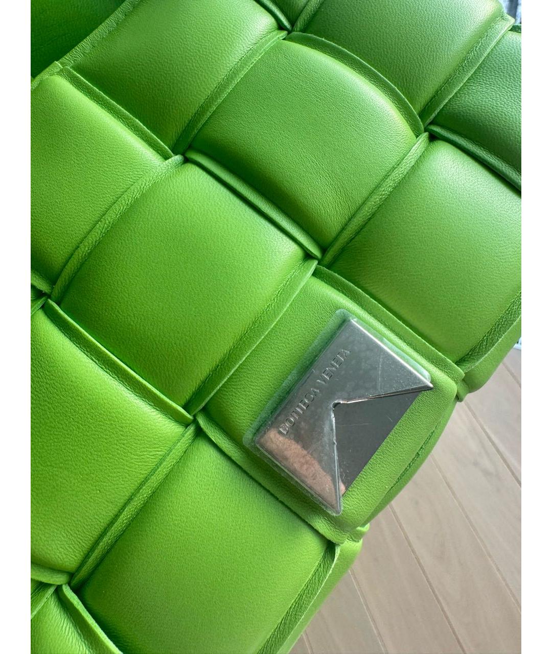 BOTTEGA VENETA Зеленая кожаная сумка через плечо, фото 4