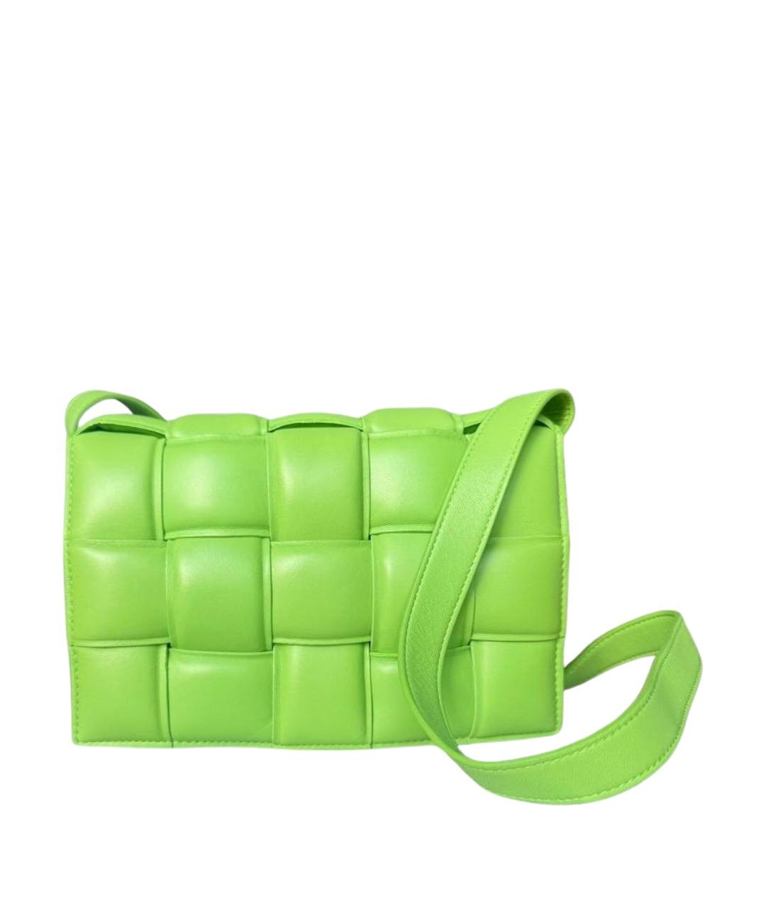 BOTTEGA VENETA Зеленая кожаная сумка через плечо, фото 1