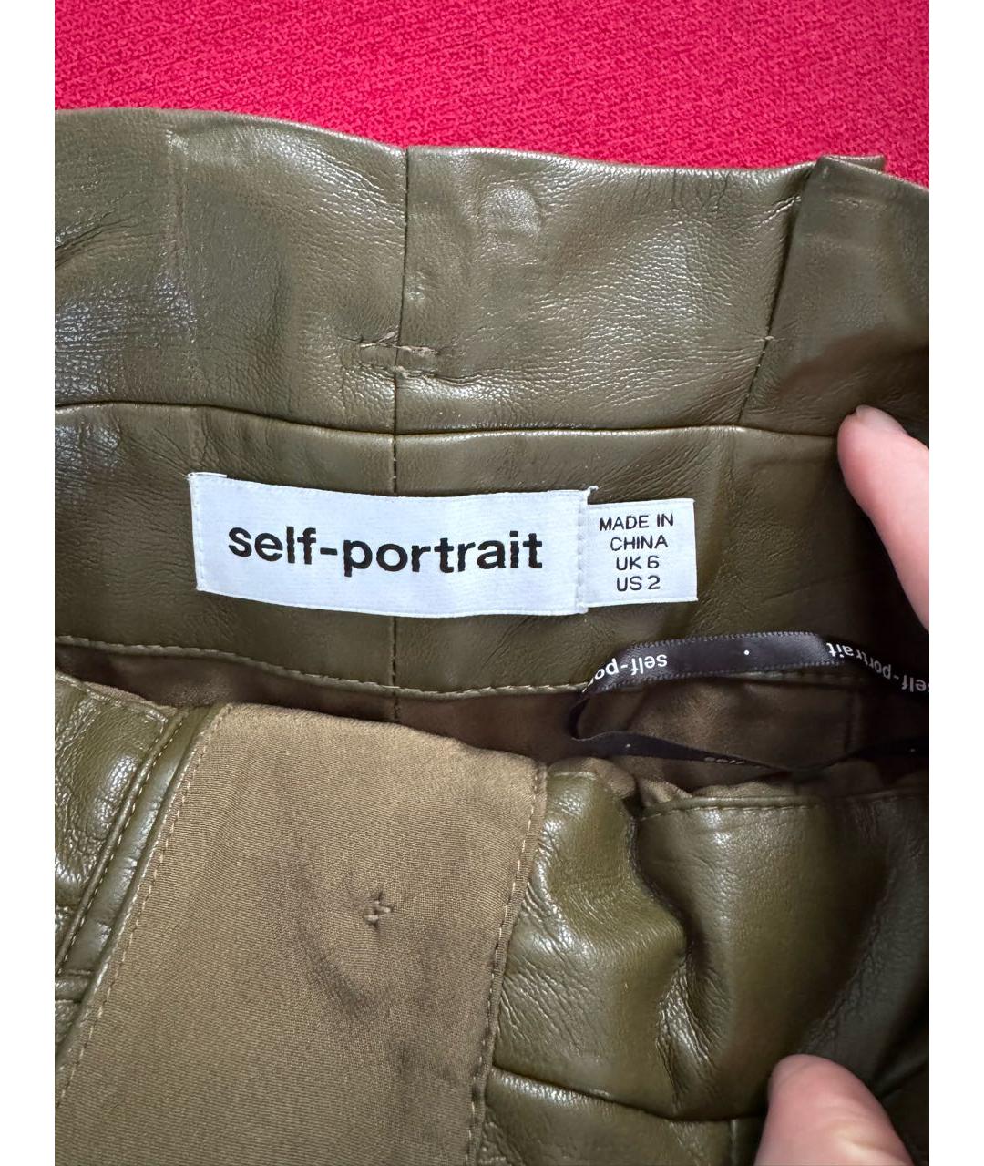 SELF-PORTRAIT Хаки шорты, фото 3