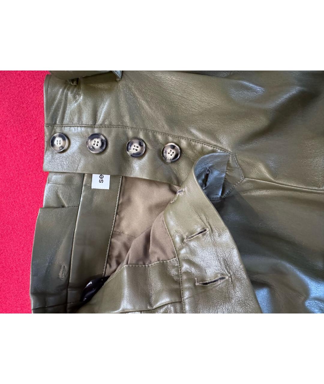 SELF-PORTRAIT Хаки шорты, фото 4