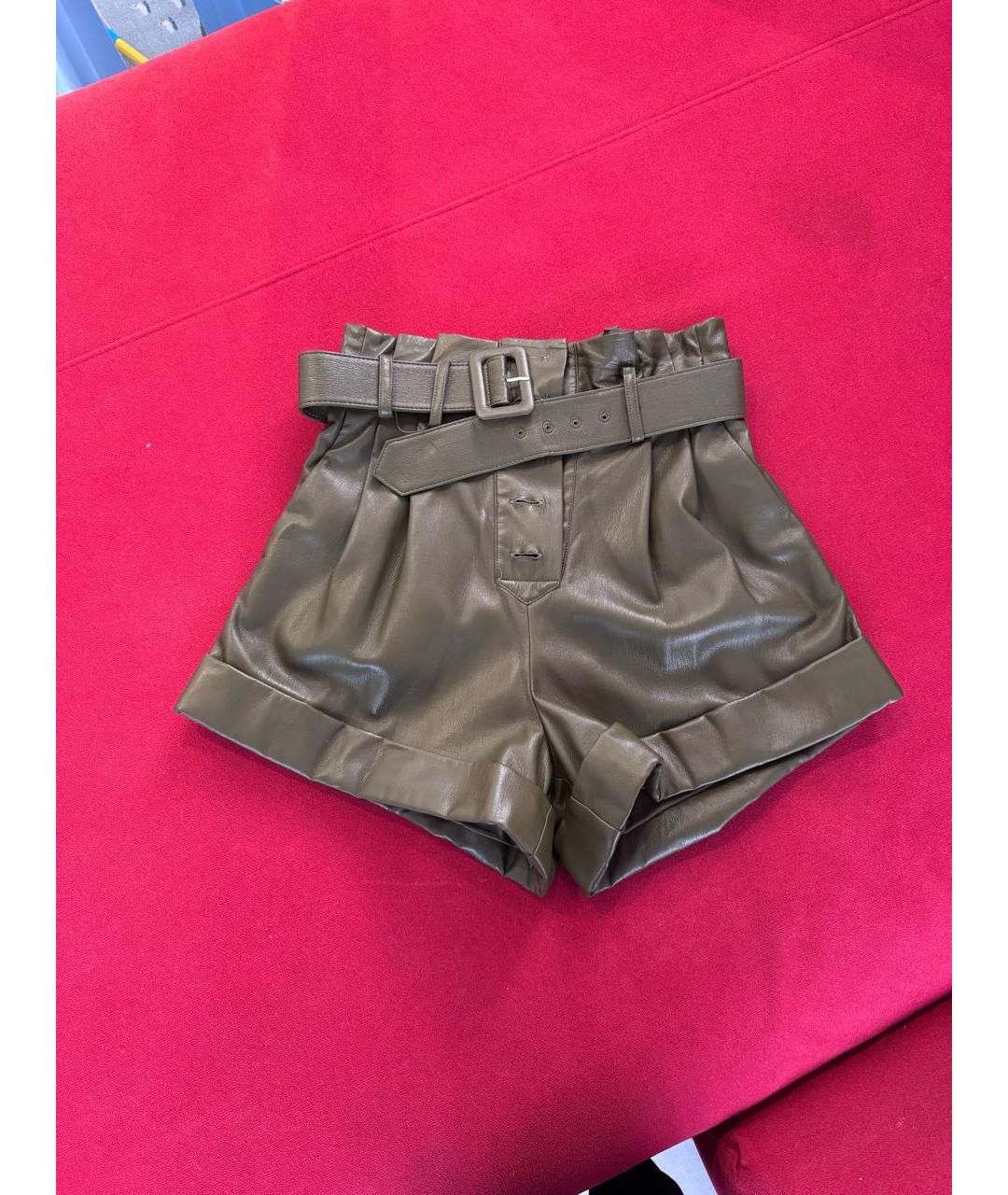 SELF-PORTRAIT Хаки шорты, фото 7