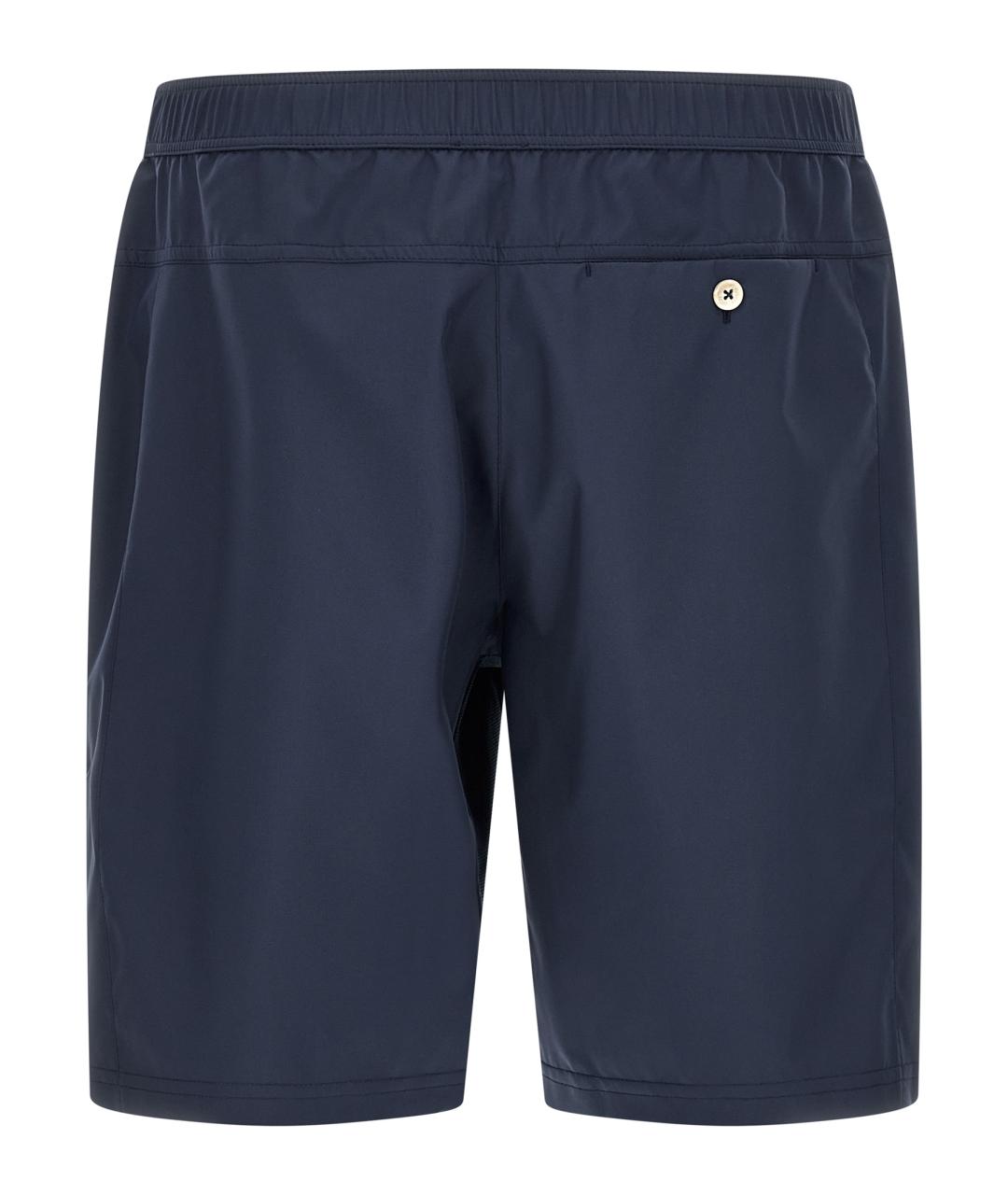 BRUNELLO CUCINELLI Синие полиэстеровые шорты, фото 2