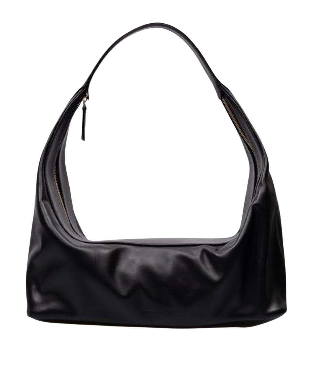 LOULOU STUDIO Черная кожаная сумка с короткими ручками, фото 1