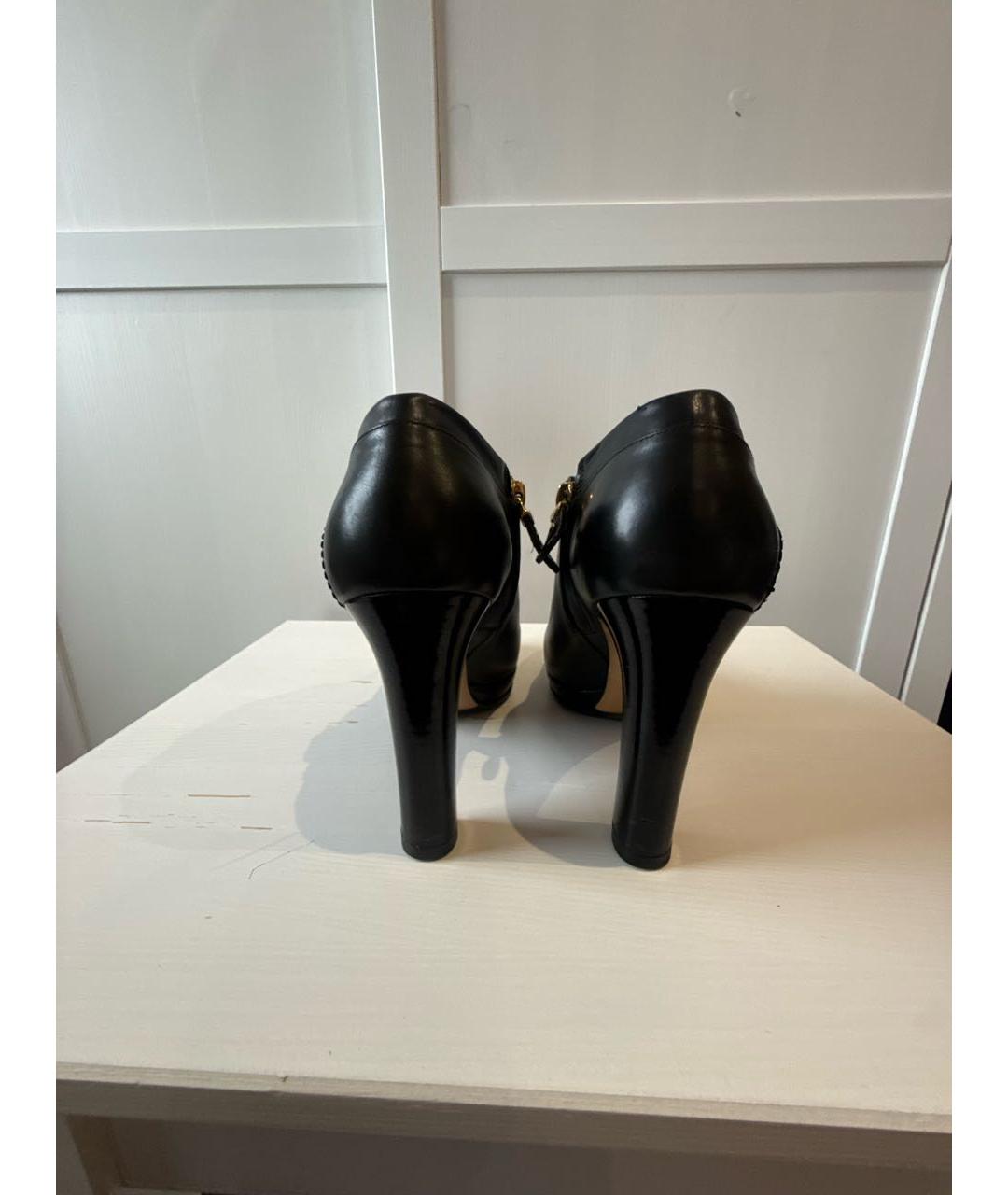 FERRAGAMO Черные кожаные ботильоны, фото 4