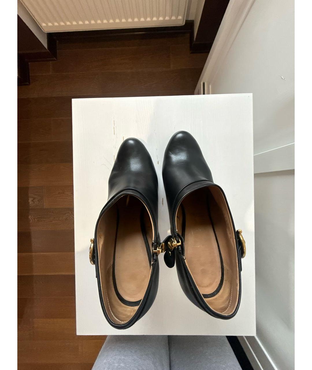 FERRAGAMO Черные кожаные ботильоны, фото 3