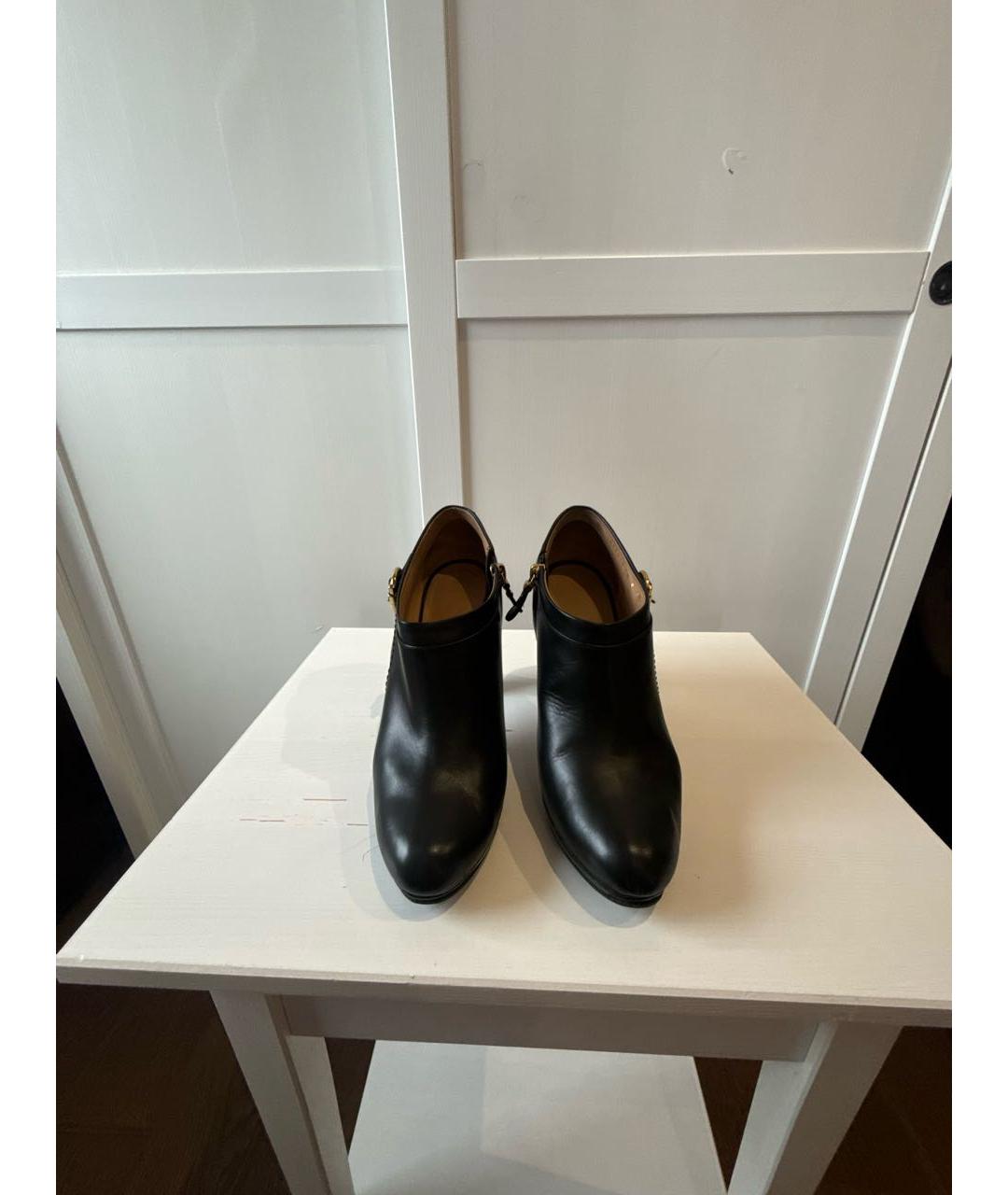 FERRAGAMO Черные кожаные ботильоны, фото 2