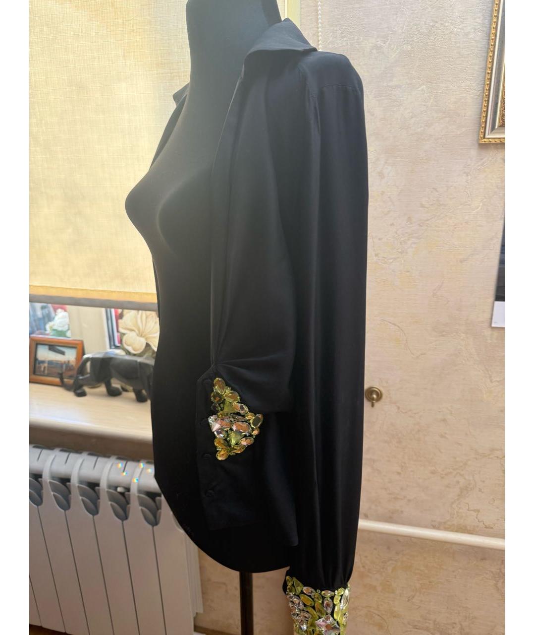 VERSACE Черная хлопковая блузы, фото 4