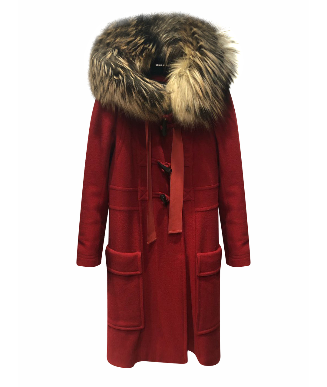 SONIA RYKIEL Красное шерстяное пальто, фото 1