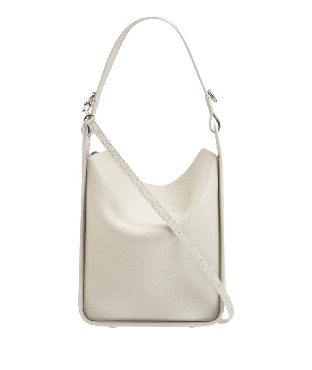 BALENCIAGA Белая кожаная сумка тоут, фото 1