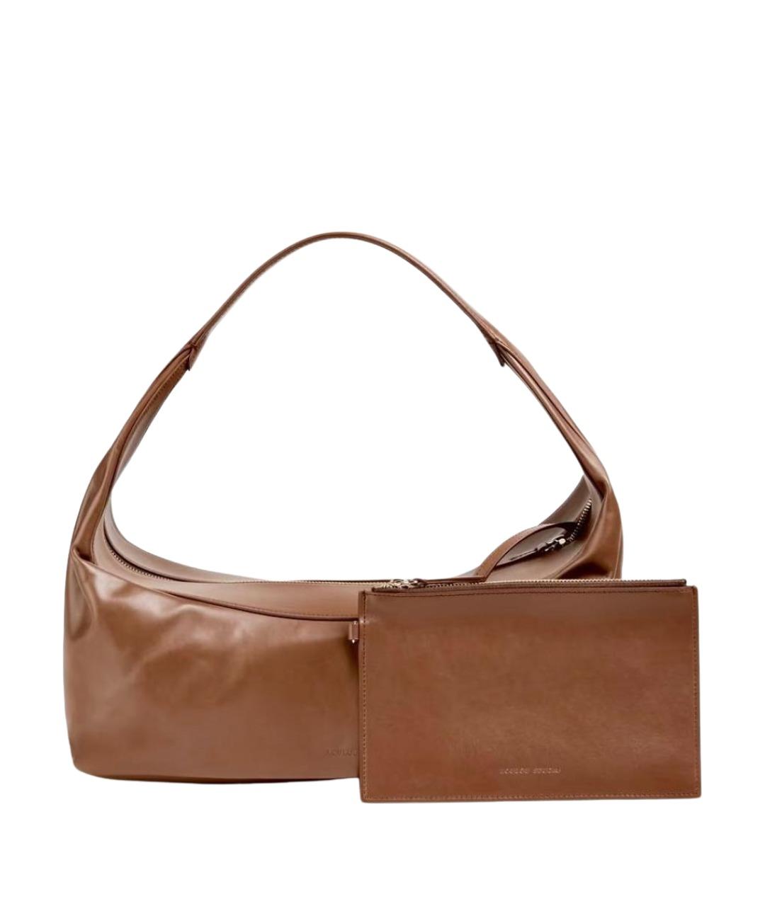 LOULOU STUDIO Коричневая кожаная сумка с короткими ручками, фото 1