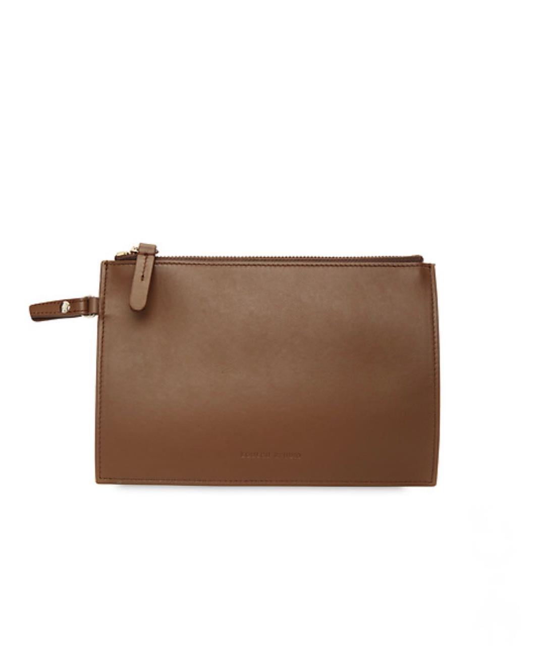 LOULOU STUDIO Коричневая кожаная сумка с короткими ручками, фото 3